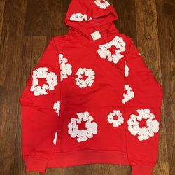 Denim Tears Cotton Wreath Hoodie Sweatshirt Red