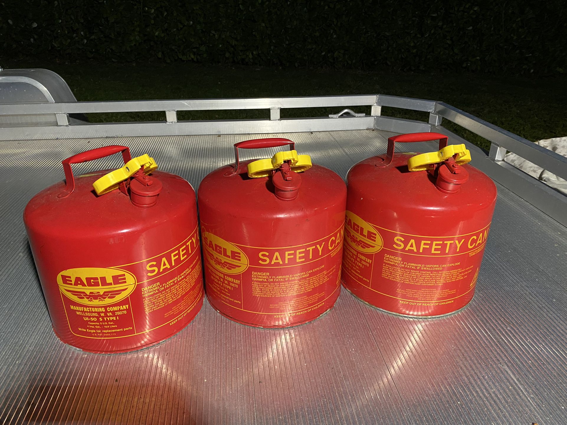 Eagle 5 Gallon Safety Gas Cans 