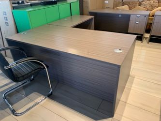 Executive desk l shape 72”x84” gray