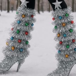 Xmas Boot Toppers/leggings For Your Holiday Party