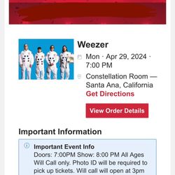 Weezer Santa Ana 