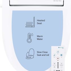 Brondell Swash SE600 Bidet Toilet Seat, Fits Round Toilets, White – Oscillating Stainless-Steel Nozzle, Warm Air Dryer, Ambient Nightlight