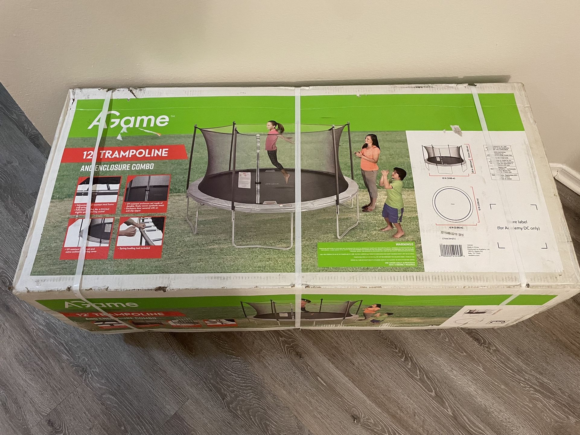 12ft Trampoline With Enclosure Combo