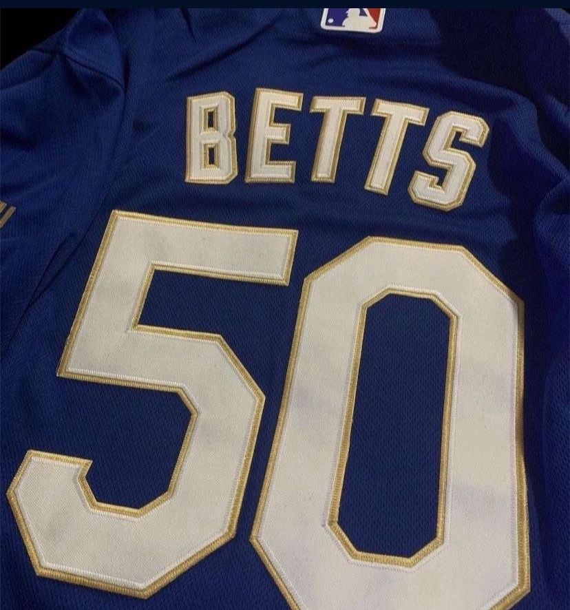 New!!! White With Gold Betts #50 Jersey! Comes With 2 Free Decal