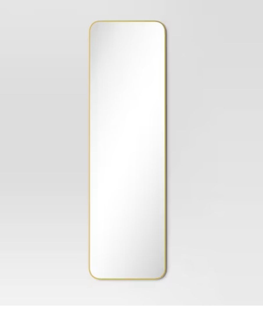 14.81"X50.75" OVER THE DOOR MIRROR BRASS - ROOM ESSENTIALST™: LIGHTING/WALL DECOR