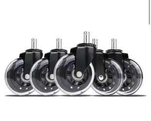 Everbilt Black 3 in. Rollerblade Office Chair Caster Wheels (4-Pack) @H9-717