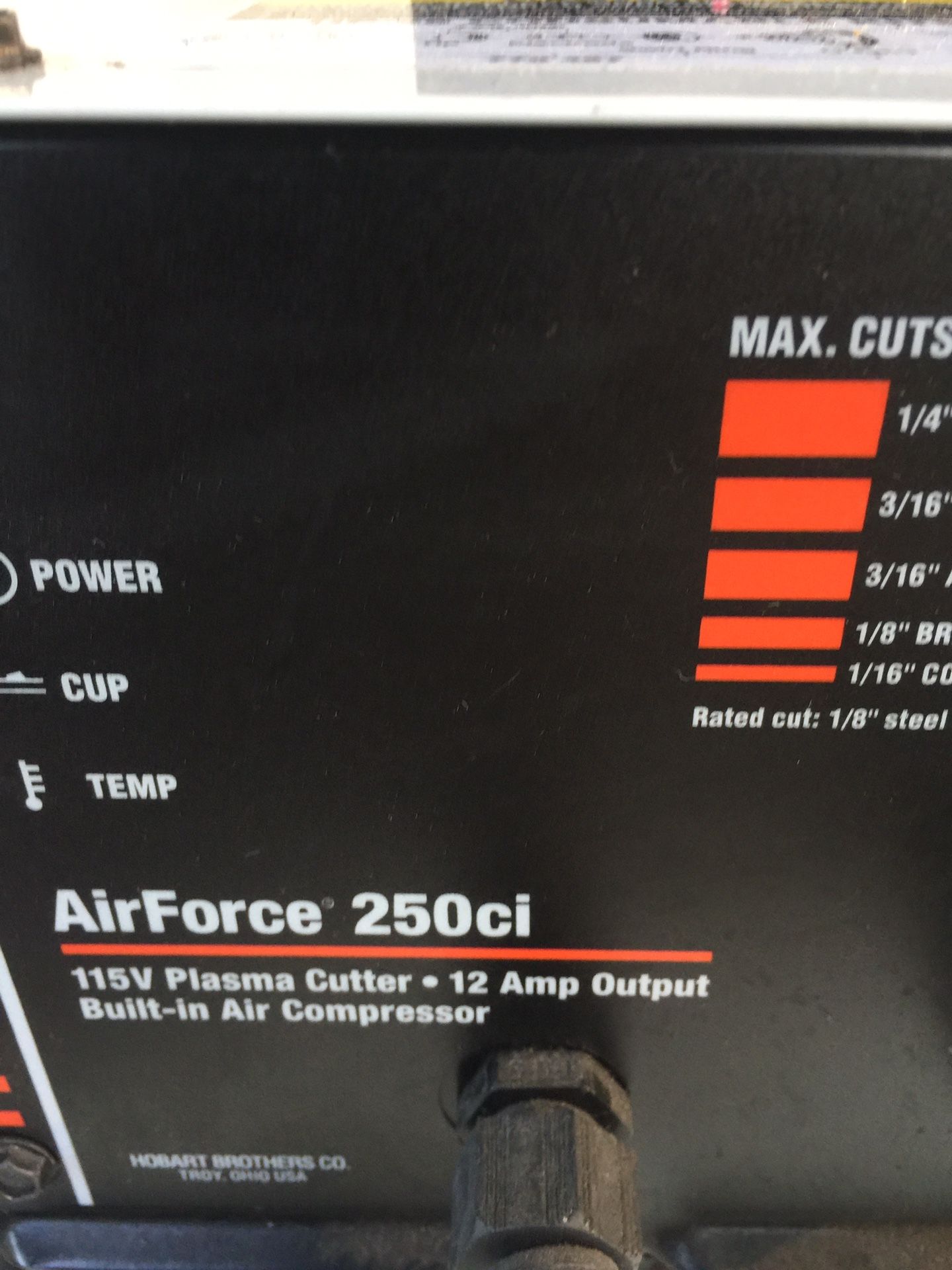Hobart Air Force 250ci plasma cutter for Sale in Mooresville, IN OfferUp