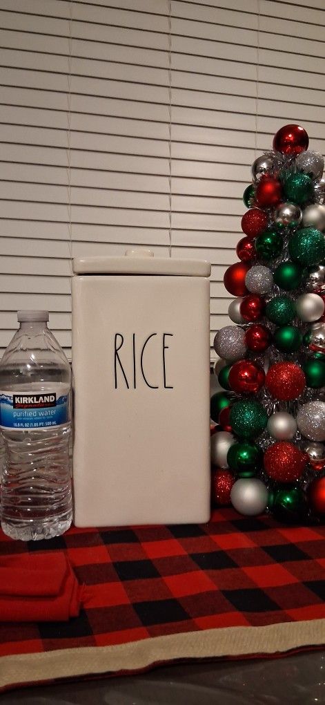 RAE DUNN RICE JAR
