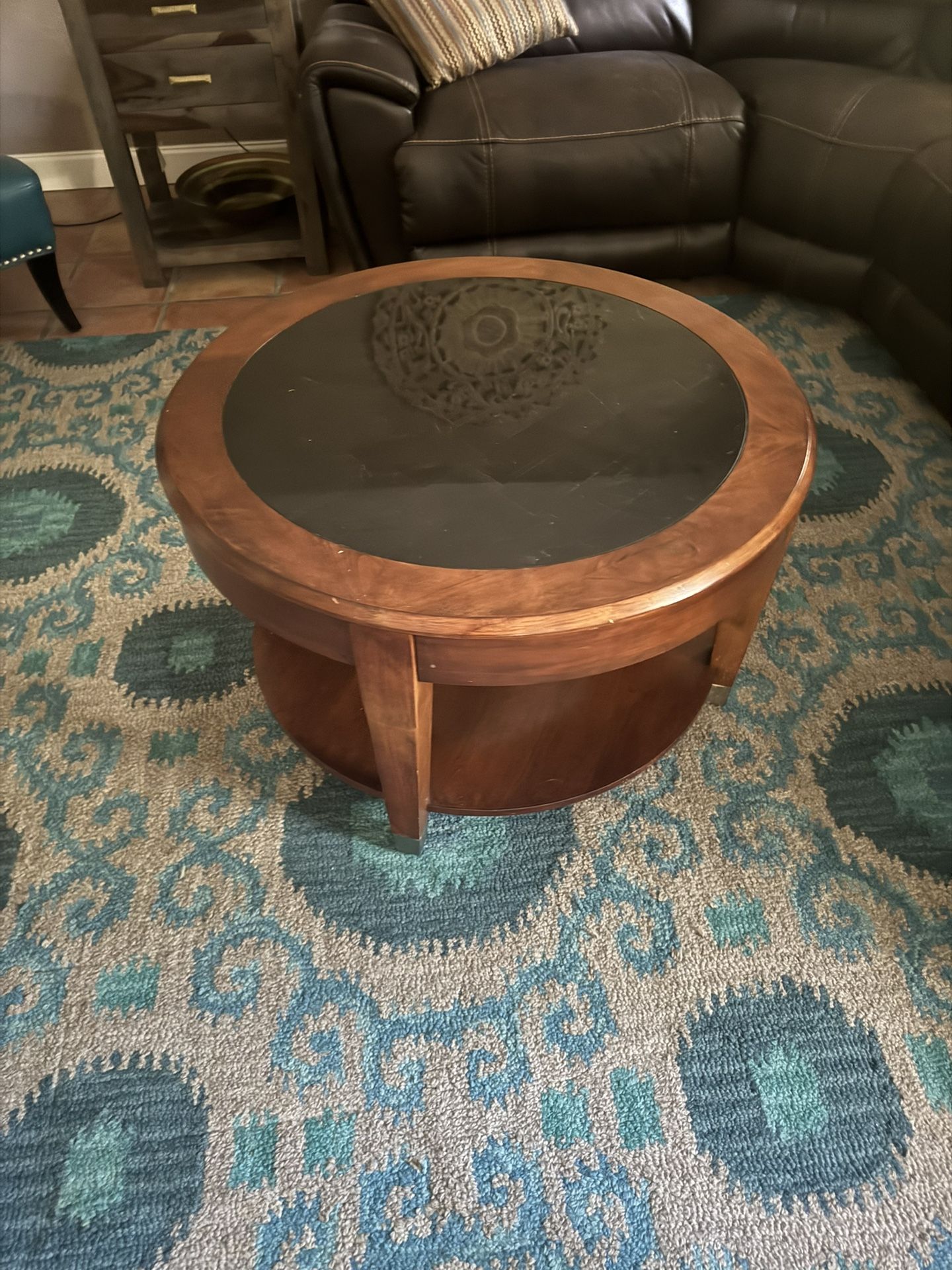 Glass Topped Table