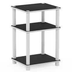 White and Espresso End Table
