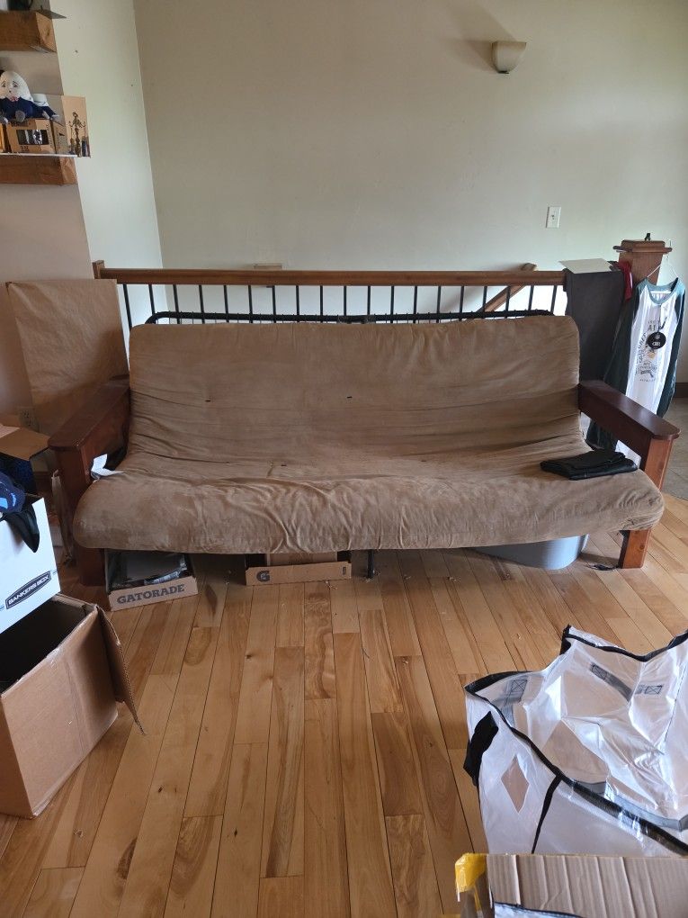 Brown/Tan Futon