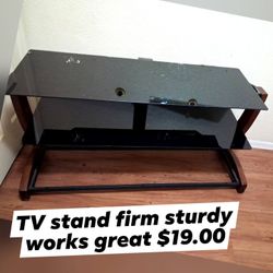 TV stand glass and wood