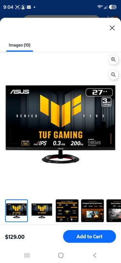 Asus TUF 27inch gaming monitor