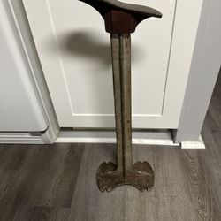 Vintage Cast Iron Cobbler Shoe Stand 24 Inches Tall