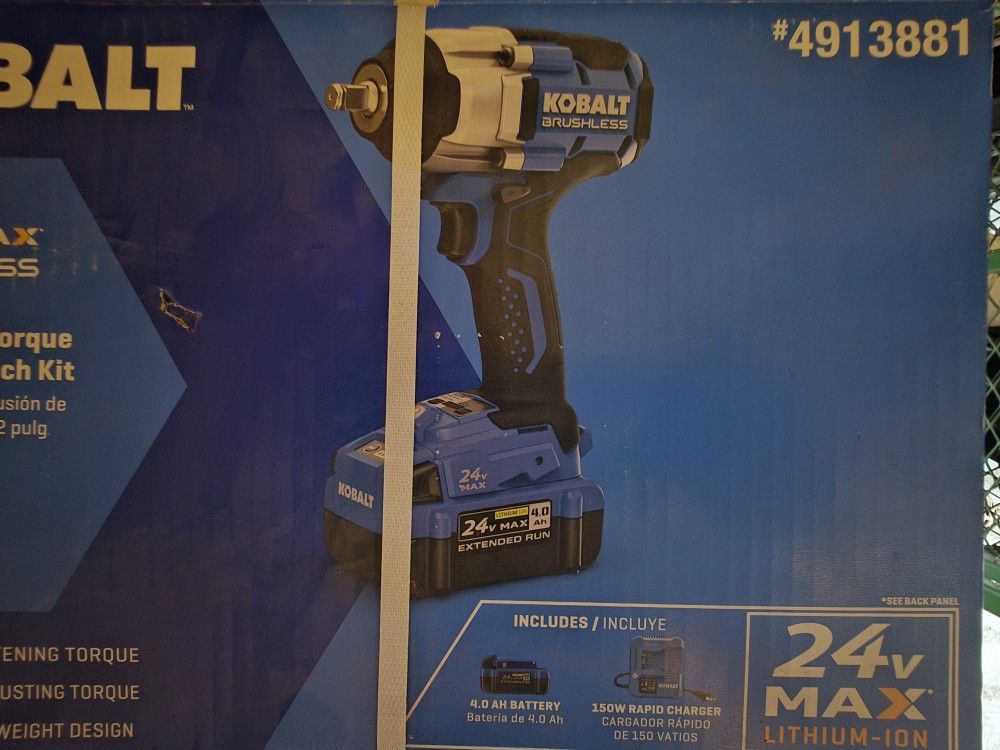 Kobalt 24-volt Variable Speed Brushless 1/2-in Drive Cordless Impact Wrench ( Battery