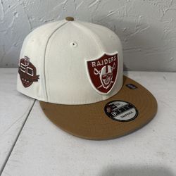 NFL New Era Oakland Raiders 50th Anniversary Patch 9fifty SnapBack Hat 