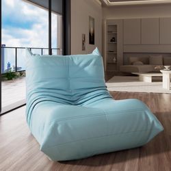 Giant Bean Bag Chairs, Memory Foam Lounge Chairs with Ergonomic Design, Synthetic Leather Bean Bag Sofa for Living Room, Bedroom and Gaming Room