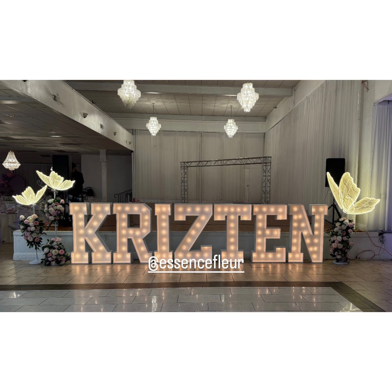 Marquee Letters And LED Butterflies 