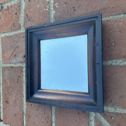 Decorative Square Wall Mirror – Modern Dark Frame