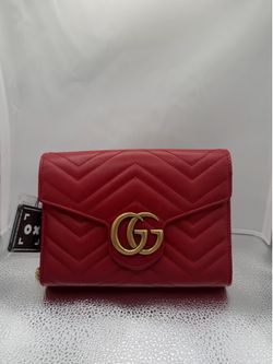 Authentic Red Gucci Marmont handbag