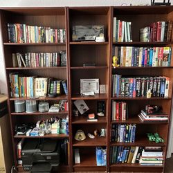 3 Piece Book Shelf / Case And Desk