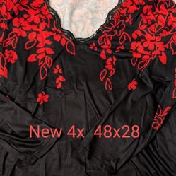 Choice Of NEW Womens Plus Size 4X Or A 26-28, Sexy Lightweight Pullover Shirts First Has Rhinestones