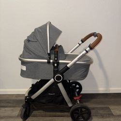 Mom Push Stroller With Bassinet 