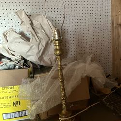 Old Vintage Gold Table Lamp
