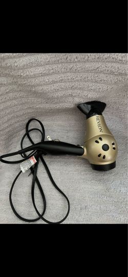 Revlon Folding Handle Hair Dryer Gold and Black
