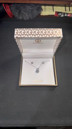 New Necklace/ear Rings Cubic Zirconia Sterling Silver