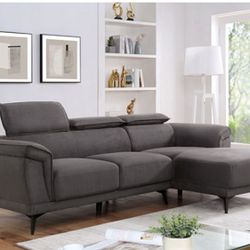 Brand New Dark Grey Contemporary Style Sectional Sofa
