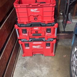 Milwaukee Packout Rolling Drawer, Toolbox, and crate 