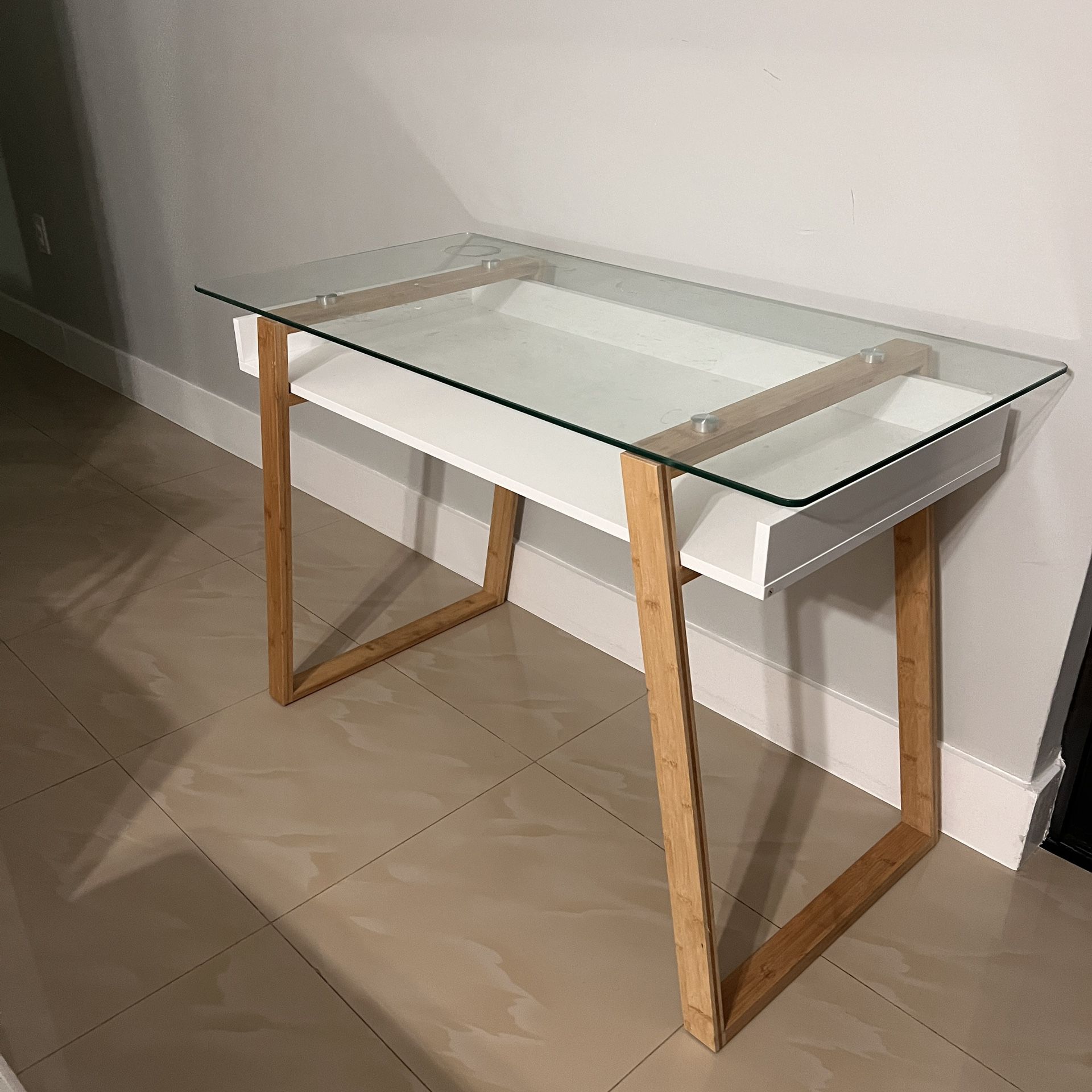 Glass Top Desk 