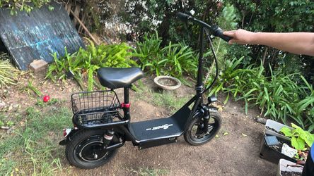 Electric Scooter with Seat and Basket