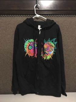 Rick and morty store zip up hoodie