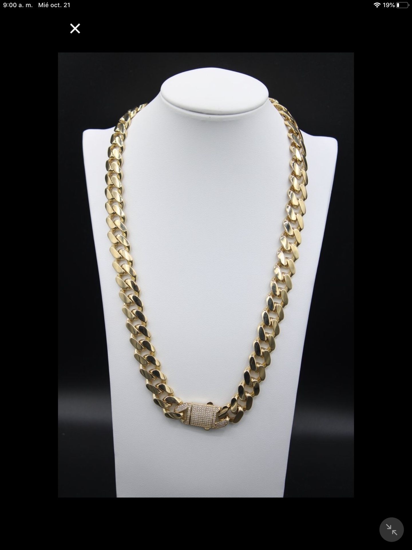 Hollow Cuban chain 100% Oro 14 by Gold Drip