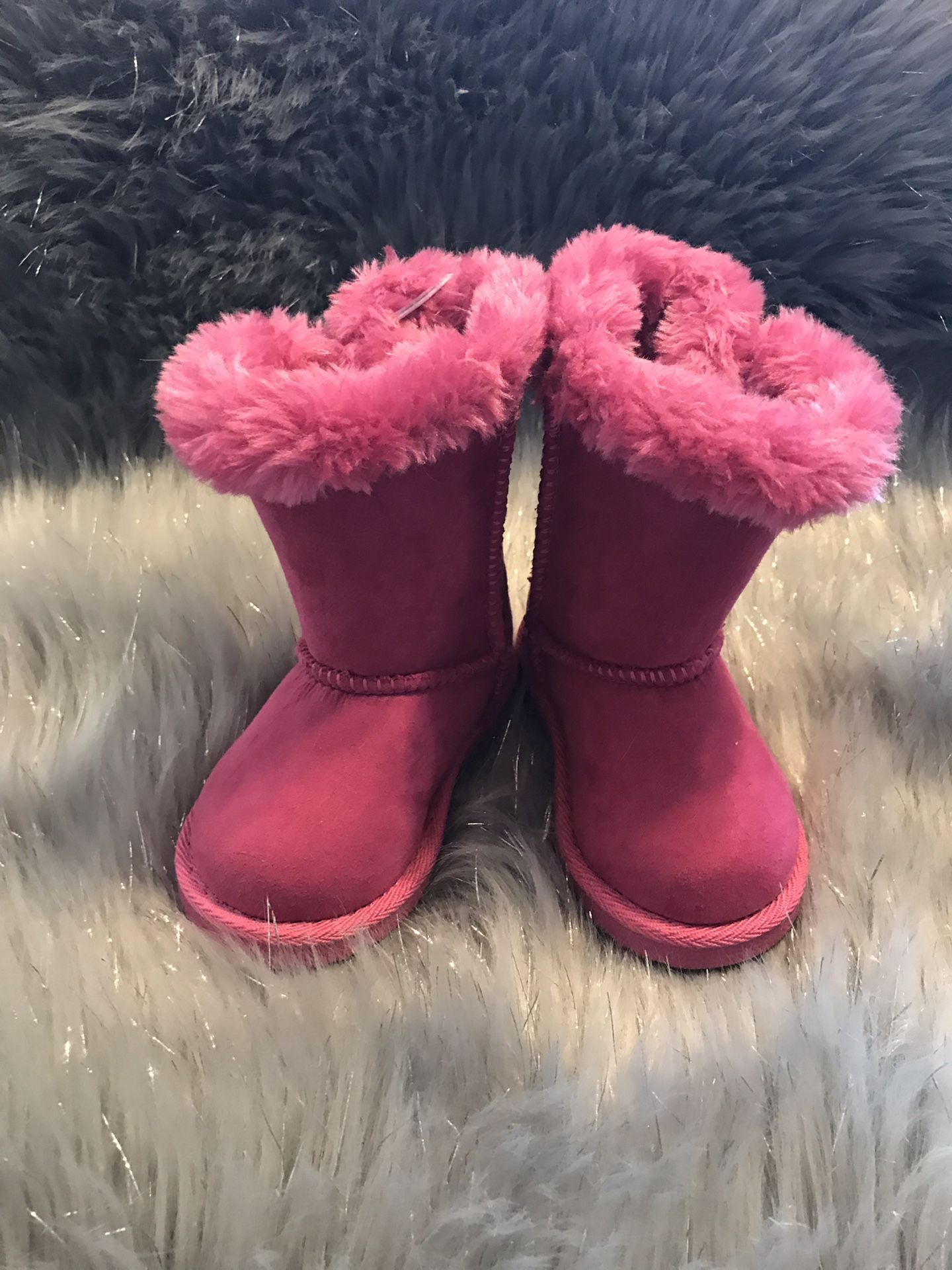 Cherokee Pink Fleece Boots 6T