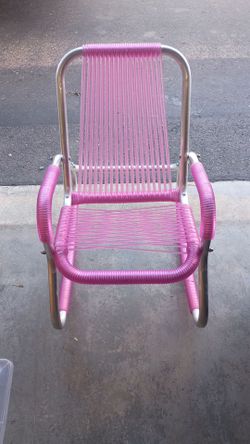 2 Vintage Spaghetti String kids rocking chairs