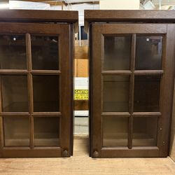 Kitchen Wall Cabinets w/Tinted Glass Doors
