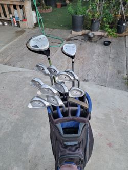 Ping & King Cobra Golf Club Set Stiff Flex Right Handed W/Datrek Cart Bag