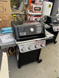 Spirit E-425 4-Burner Propane Gas Grill in Black with Powerful Boost Burners