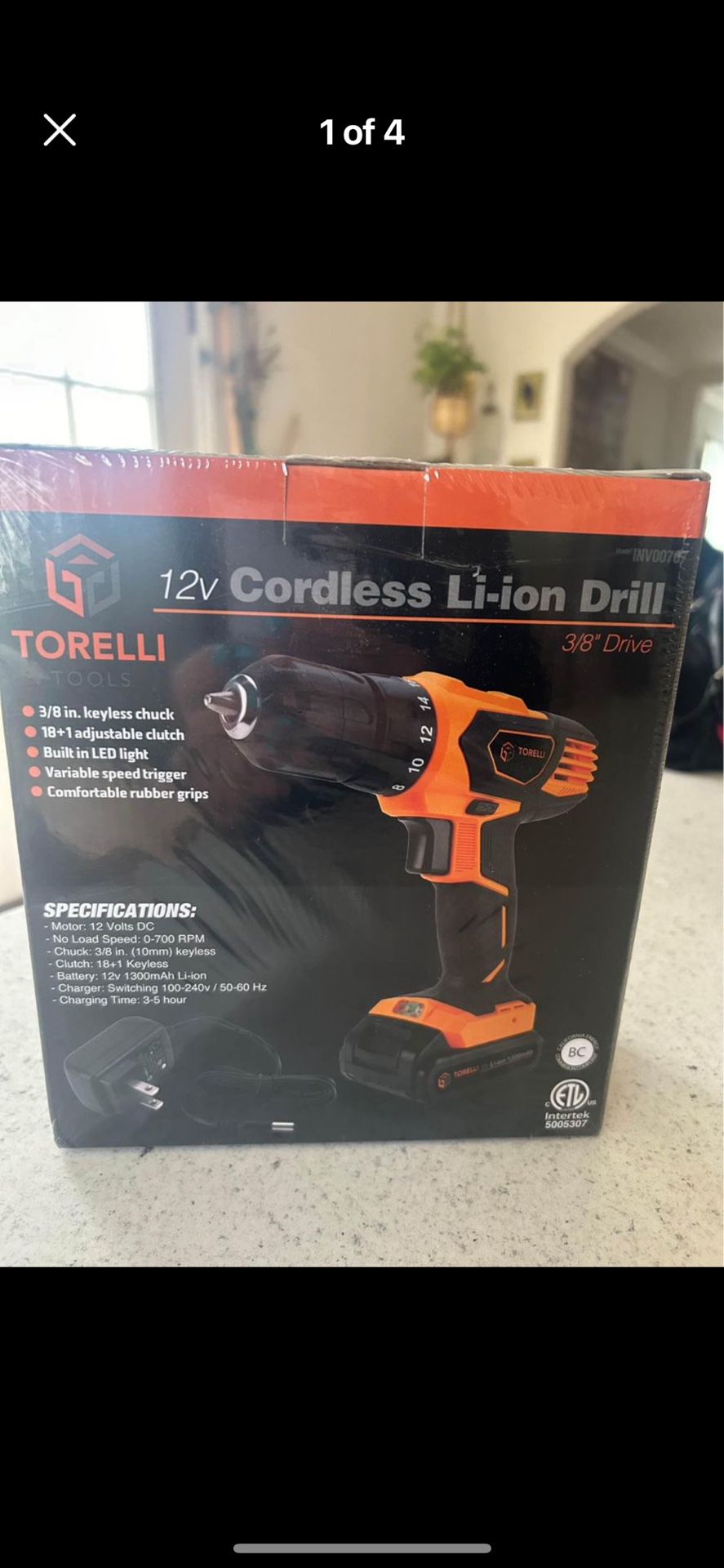 Torelli 12v Li-Ion Cordless Drill. Brand New In Box ! 