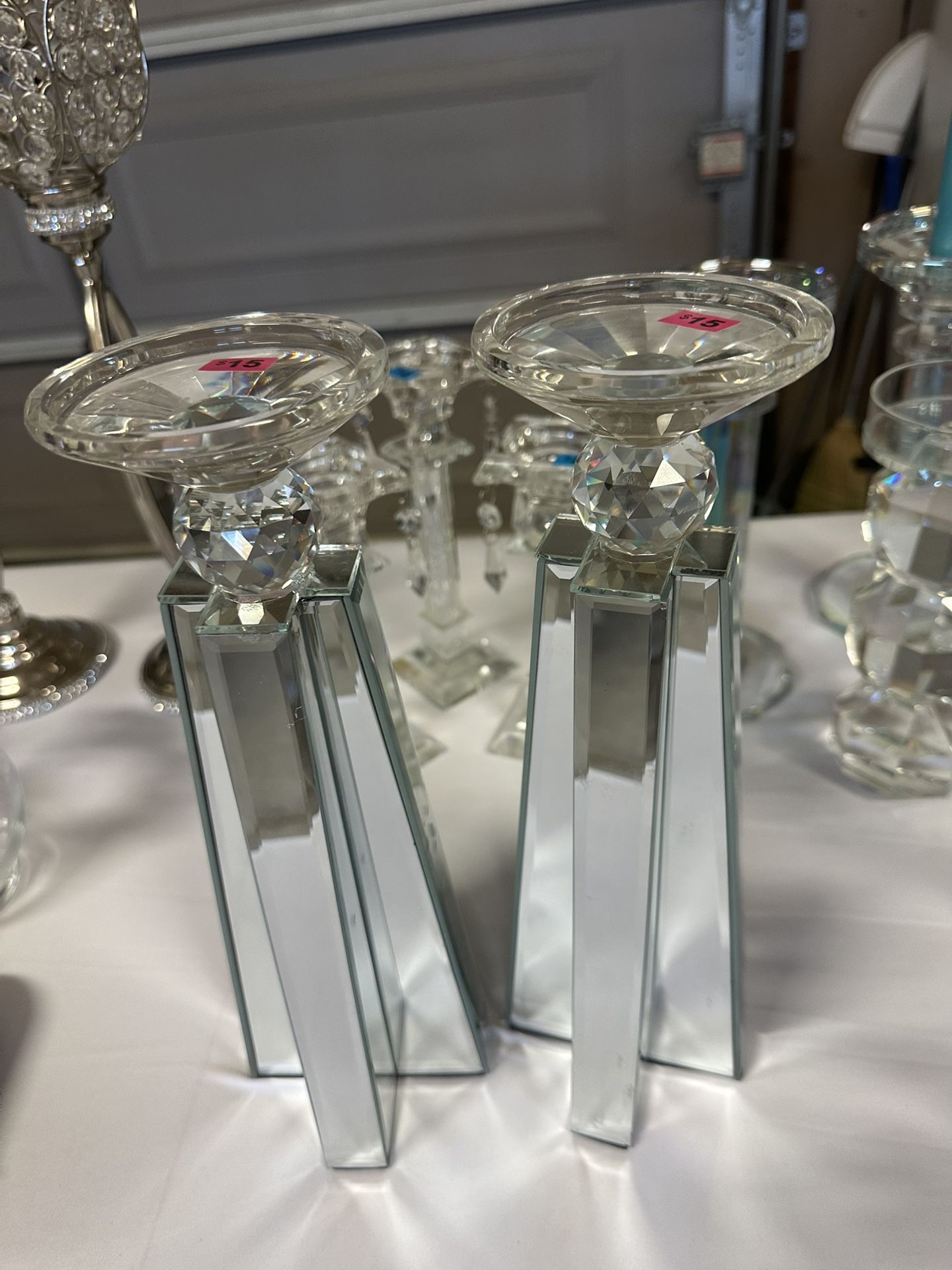 Mirror Glass Candle Holder