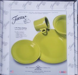 Fiestaware 16 PC Place Setting "Lemongrass"