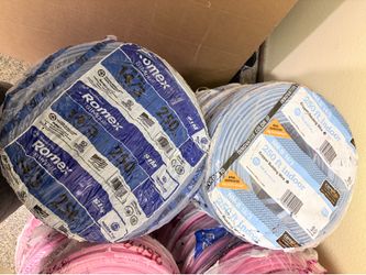 250 ft. 14/3 Light Blue Solid Romex SLiPWire Copper NM -B Wire