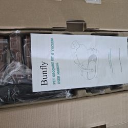 Bunfly Pet Grooming Kit & Vacuum (Gray)