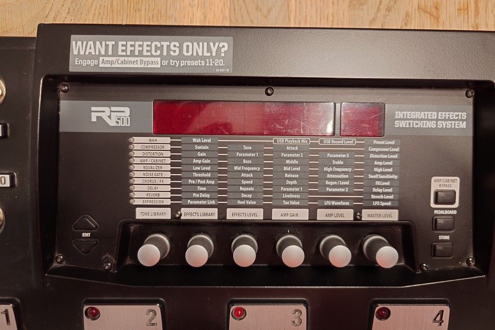 DigiTech RP500 Guitar Effect Pedal Board