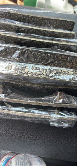 Decorative Embossed Metal Trays Set