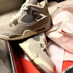 Air Jordan 4 Retro White/Silver Sneakers