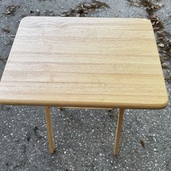 Four (4) well used TV tray tables